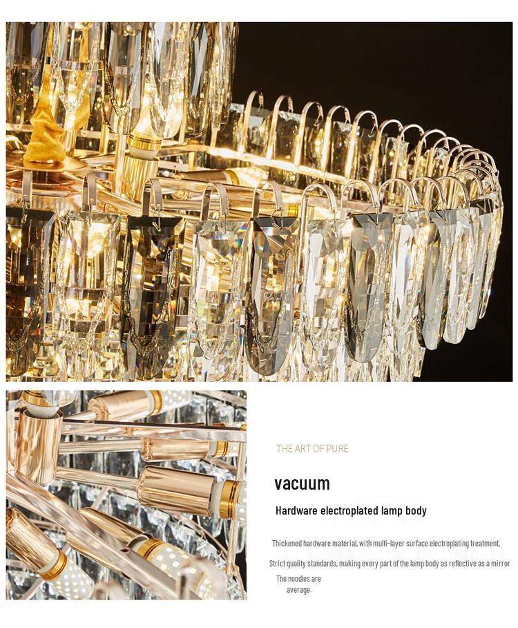 2025 Modern Minimalist Crystal Chandelier for Living and Dining Rooms