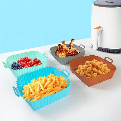 Silikonové vložky do horkovzdušné fritézy Hrnec Koš Vaření Gadgety Pečicí plech Nepřilnavá forma na pizzu Trouba Kuchyňské doplňky Opakovaně použitelné TMZ