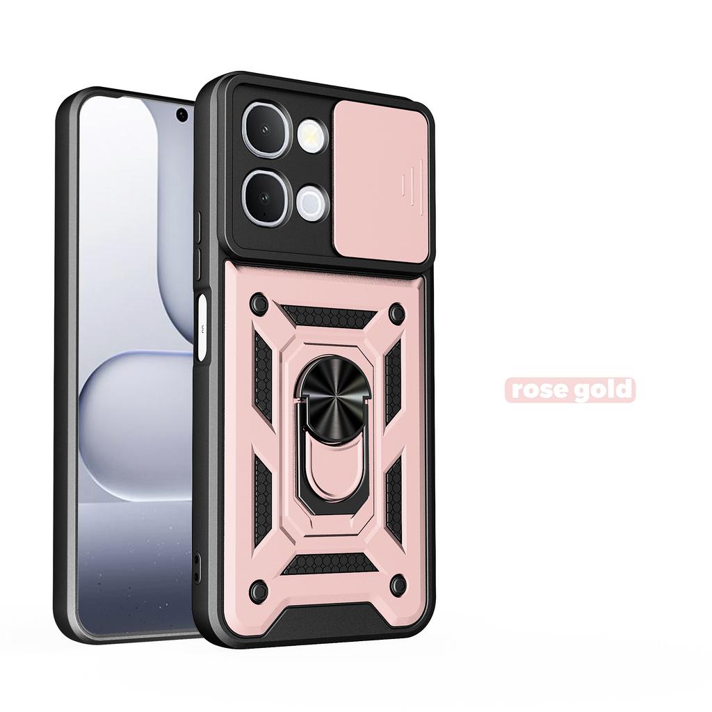 For Vivo Y31d Case Vivo Y11D Phone Case Vivo Y51Pro T5X IQOO Z11X Magnetic Ring Armor Phone Case Slide Camera Protect Back Cover