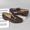 Luxury Mens Wedding Dress Shoes Genuine Leather Loafer Shoes Casual Business Party Formal Shoes for Men