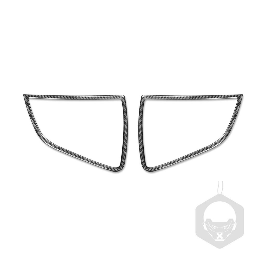 Carbon Fiber Interior Door Speaker Horn Frame Decal For BMW 7 Series F01 2009-14