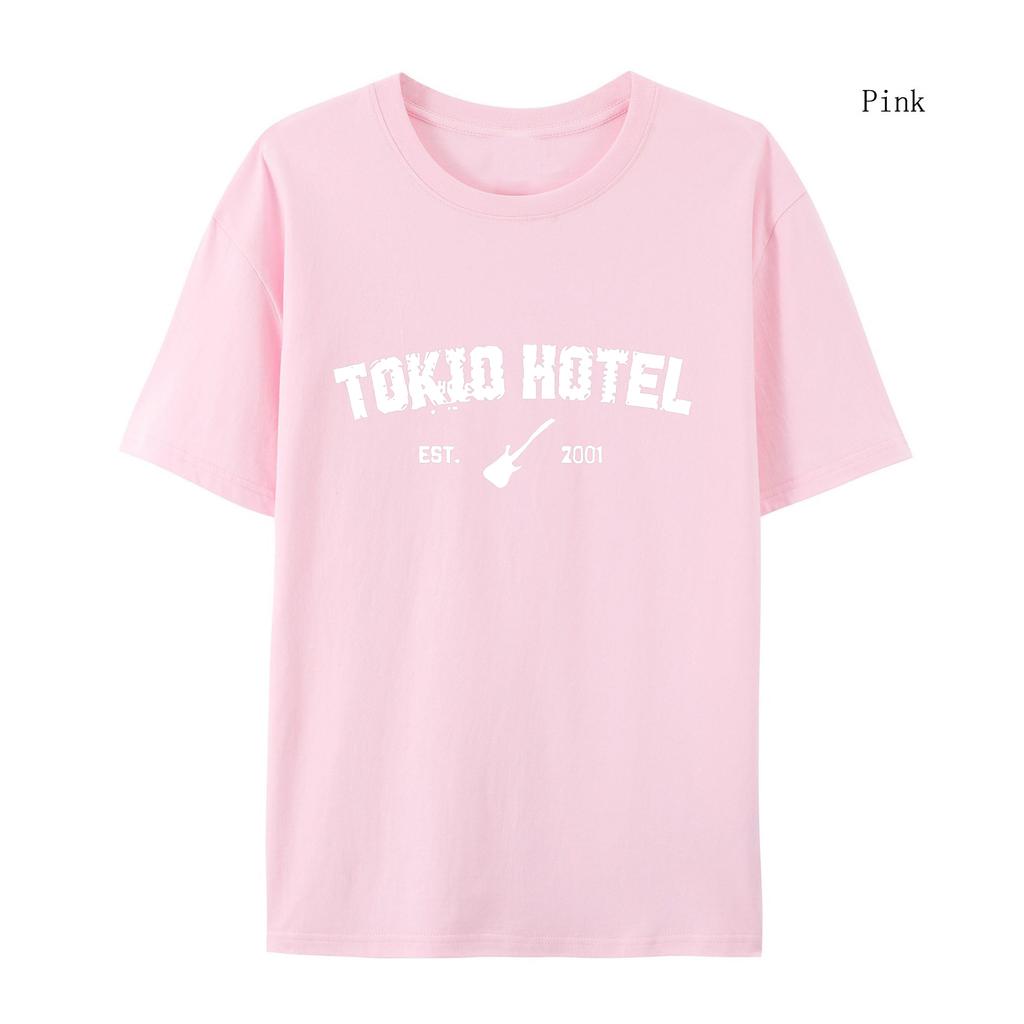 Rock Band Tokio Hotel Kaulitz Print Tshirt Cotton T-shirt Trend Short Sleeve Tee Women Hip Hop Streetwear T Shirt Clothes