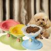 Large Capacity Ceramic Cat Bowl Flower Dog Bowls Durable Pet High Foot Bowl  Pet Feeding