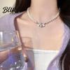 Stylish Faux Pearl Choker Women Beaded Elegant Necklace Dainty Retro