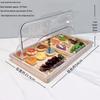 Double-Grid Food Display Tray with Lid