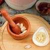 Manual Garlic Press Household Grinder Pressing Garlic Mashing Pot New Manual Medicine Jujube Wood Pounding Stone Mortar Grinder