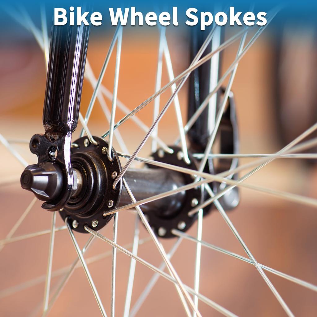 A ABSOPRO Bicycle Spokes 12G 125mm Carbon Steel Black Continuous