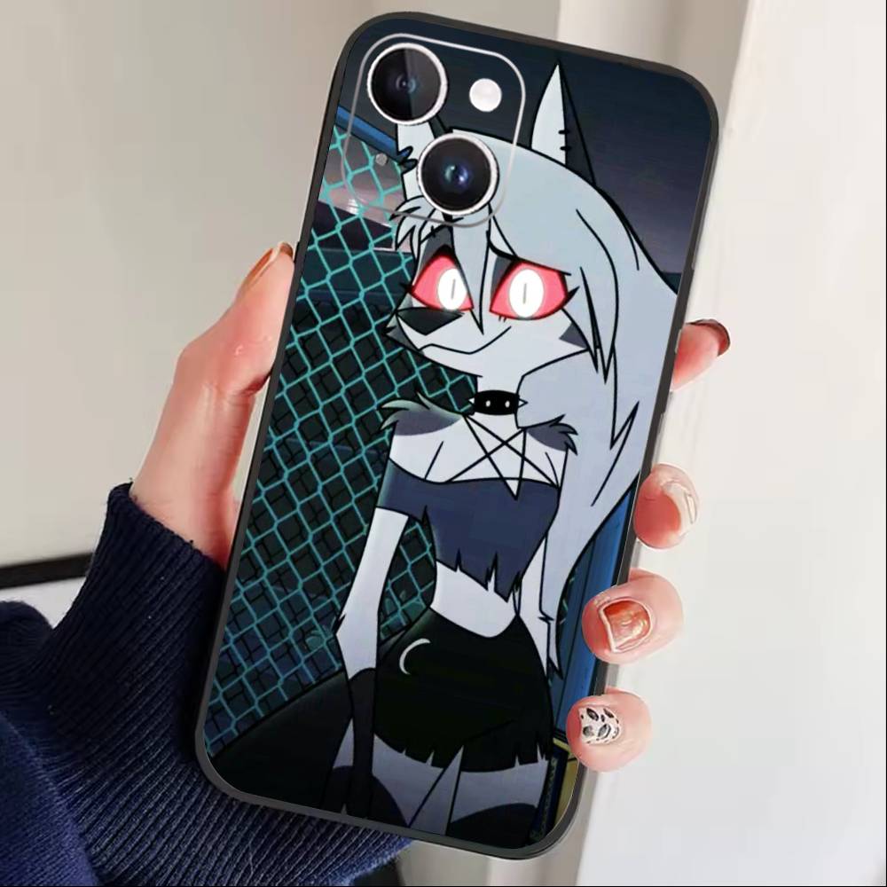 Q-Helluva Boss Phone Case For iPhone 16,15,14,13,12,17,Pro Max,Plus Silicone Black Case