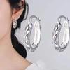 BELLA BOX Handmade Engrave Pattern Hoop Earrings Women Bohemia Style Beach Accessories Stylish Versatile Simple Female Boho Jewelry