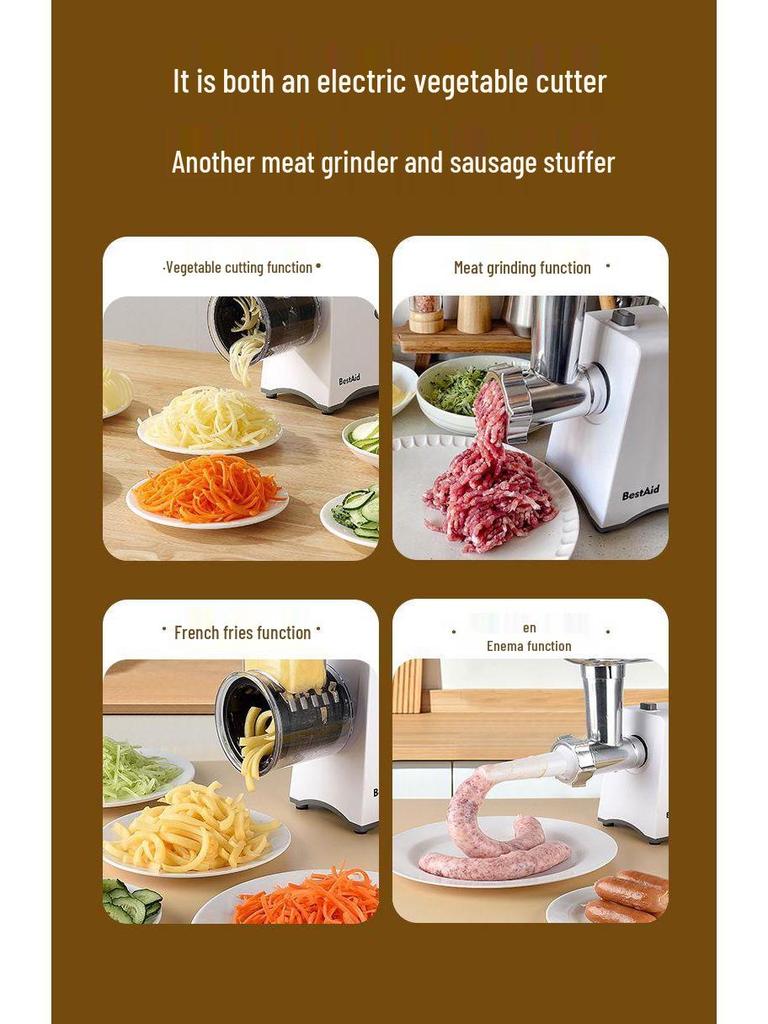Multifunctional Electric Vegetable Cutter & Slicer for French Fries & Shreds