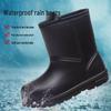 Women's Waterproof Fleece-Lined Snow Boots - Mid-Calf, Non-Slip, Warm, Height-Increasing, Comfortable