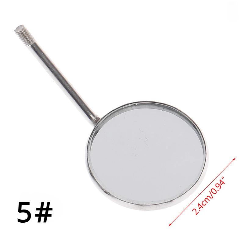 12Pcs/box Dental Mouth Mirror Head Stainless Steel Cone Socket Intraoral Oral Mirror for Inside Mouth Accessory #4#5