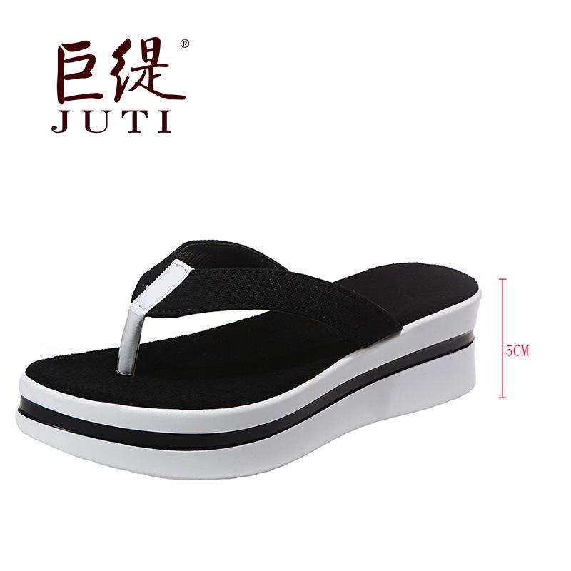 Giant Ti Large Size Women's Shoes 2025 Spot 2021 Summer Foreign Trade Women's Shoes Flip-flops Women's Platform Sandals 43