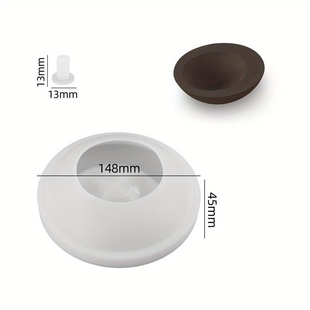 Round Flower Pot Silicone Mold Succulent Flowerpot Eggshell Candle Cup Storage Jar DIY Concrete Cement Planter Mould Home Decor