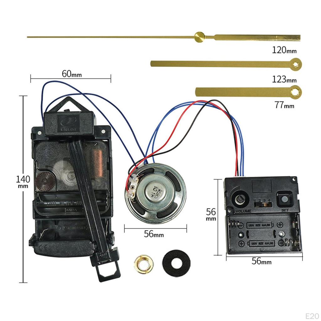 Pendulum Clock Movement Kits Making Replacement Parts Music Box Speaker