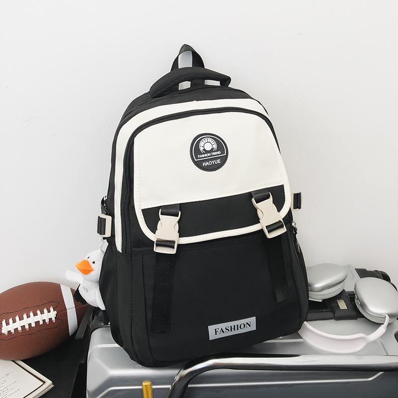 School Bag New School Bag Female Junior High School Student High School Student Backpack Grade 3-6 Large Capacity Simple Lightweight Backpack