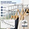 No Drill Railing Drying Rack Wave Shaped Clothes Storage Holder  Window Railing Use