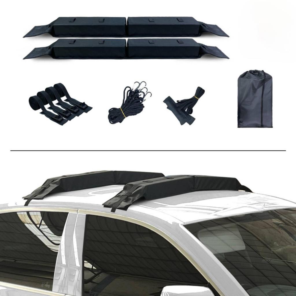 2 Pieces Car Roof Soft Rack Vibration Reducing for Road Trips, Kayakers
