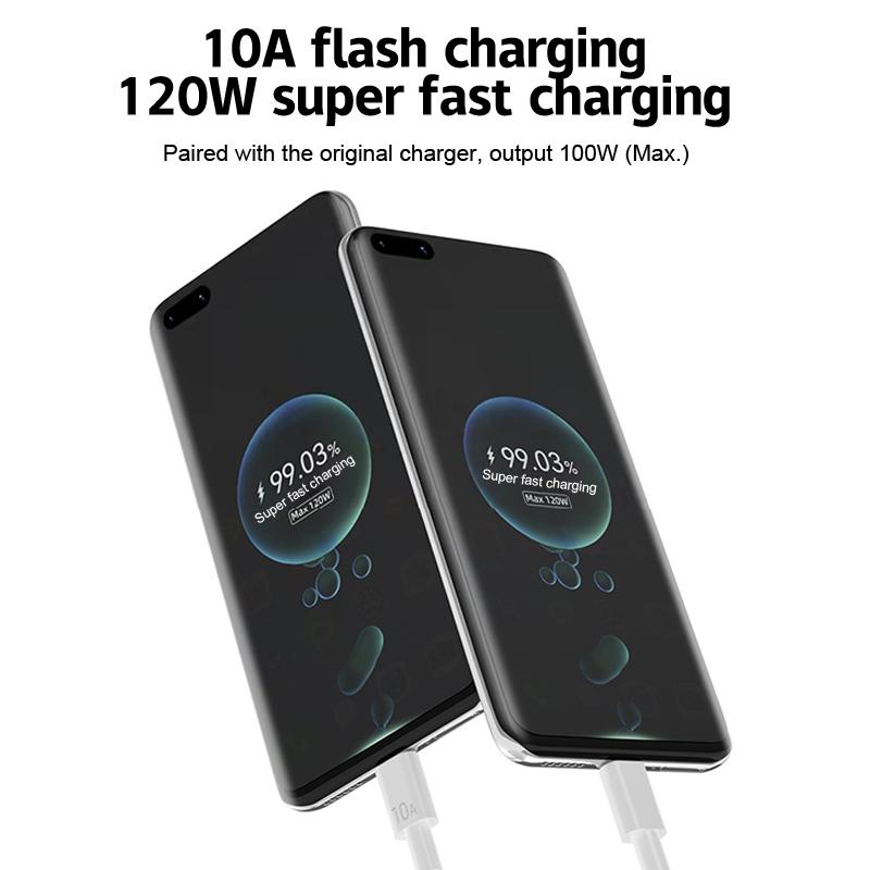 10A Fast Charging Data Cable Type-C Automatic Power Off Simple 2M Car Data Cable Suitable For Huawei Xiaomi Android Universal