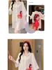 Japanese Ice Silk Red Print Nightdress - Sexy, Lightweight, Summer-Ready Pajamas for Women