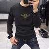 Men's 3D Little Bee Fleece Lined Crew Neck Sweatshirt for Autumn/Winter