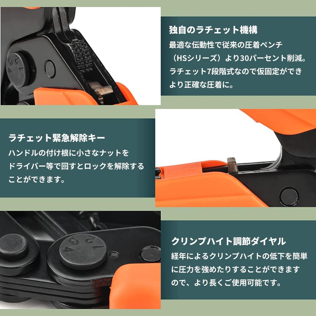 IWISS MultiCrimper Series Precision Crimping Pliers for Bullet Ratchet-Type Terminals, 0.5-2.0mm², IWS-0520B