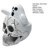 Mini Skull Head with Ghost Figurine Spooky Skeleton Head Ghost Halloween Decor for Gothic Porch Indoor Office Desk Tabletop Mantel Decoration