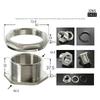 304 Stainless Steel Pipe Fitting Bulkhead Water Tank Connector Adapter Inner and Outer Wire Water Tank Joint