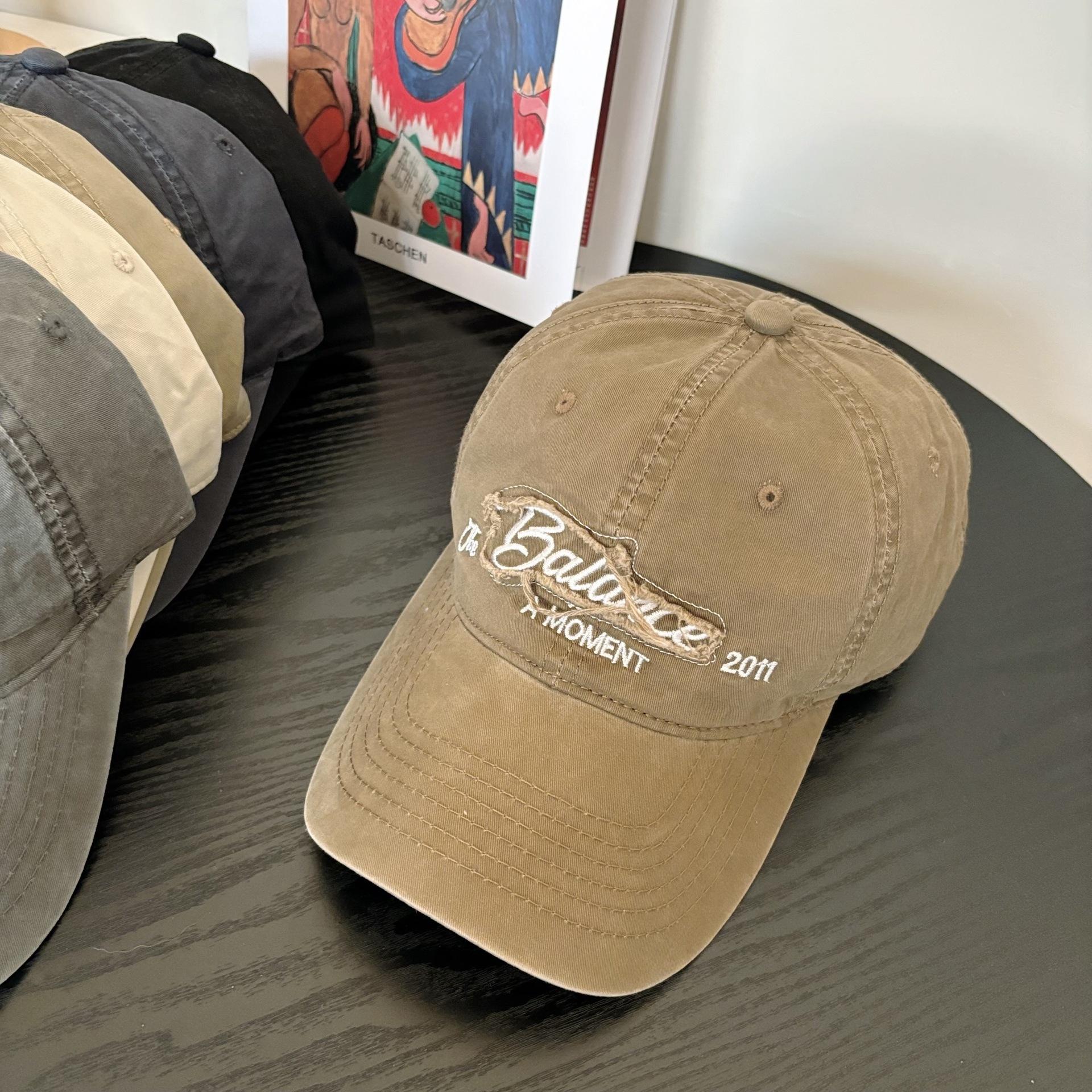 

Letter style versatile casual fashion big brim soft top baseball cap letter embroidery retro men s and women s trend sun hat M（56-58cm） верблюд