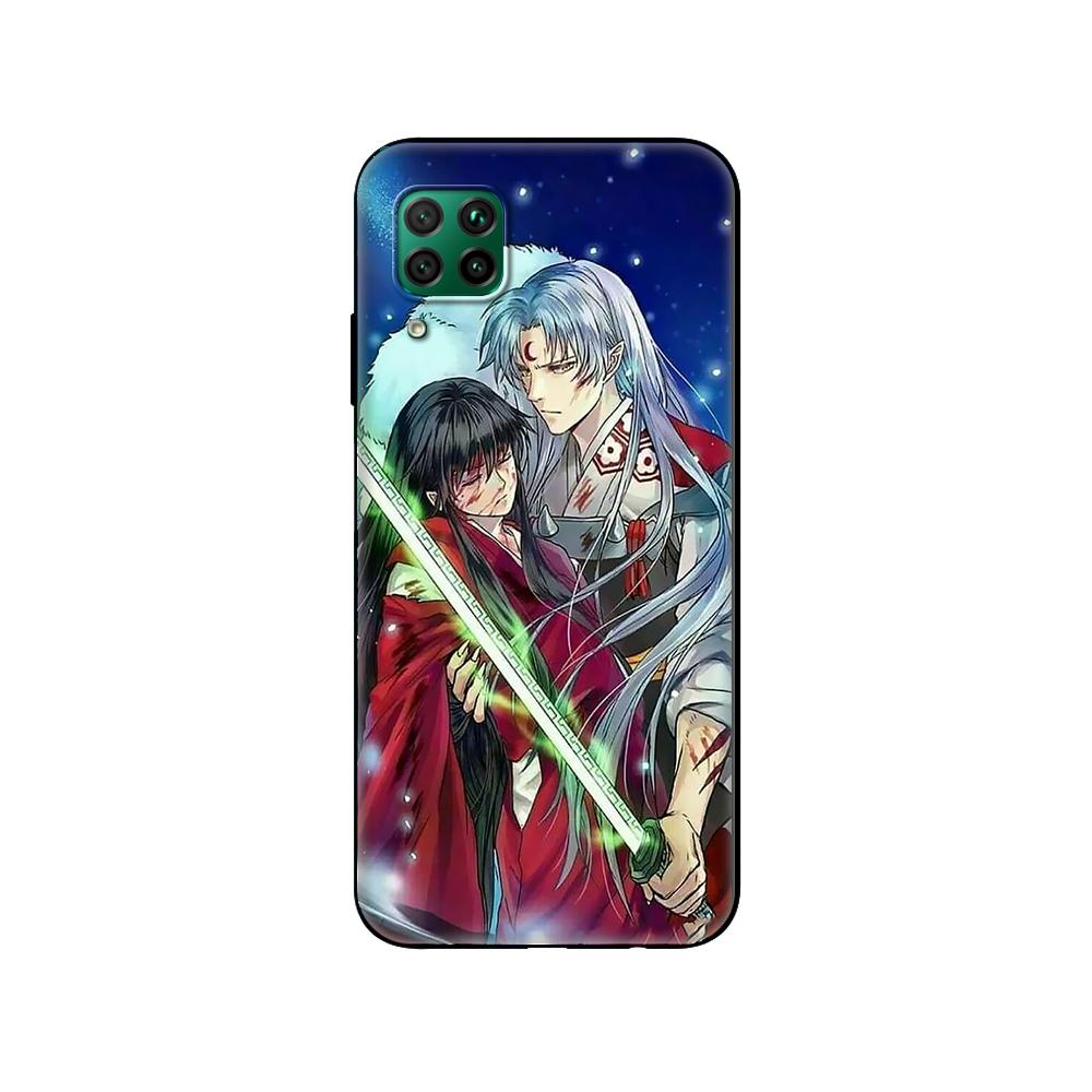 

Черный чехол из ТПУ для Huawei P30 Lite P30 Pro P40 чехол для Huawei P40 LITE EP Smart 2020 чехол Inuyasha huawei P40 LITE E