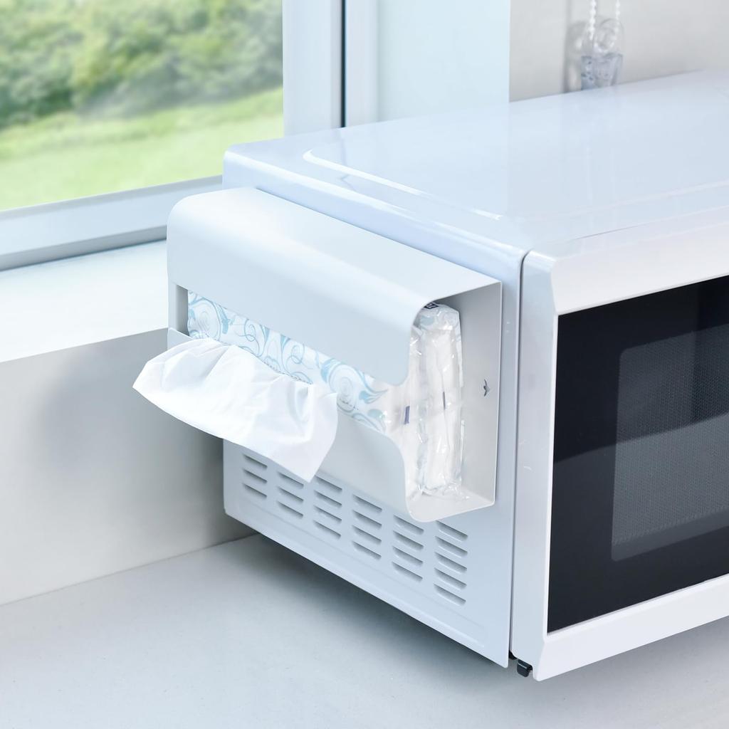 Stylish magnetic tissue perfect for storing tissues in the or vanity holder, wall-mounted, one-handed tear-off, kitchen, bathroom, (white, thin, 6cm)