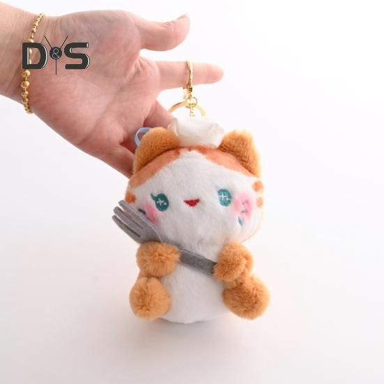 Plüsch Kätzchen Schlüsselanhänger Anhänger Cartoon Katze Form Schlüsselanhänger Charme Paar Tasche Rucksack Schultasche Zubehör