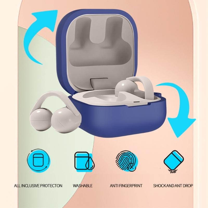 Shockproof Silicone Earphone Case Cover Dustproof Protections Wear Resistant Design for Clip WF-LC900