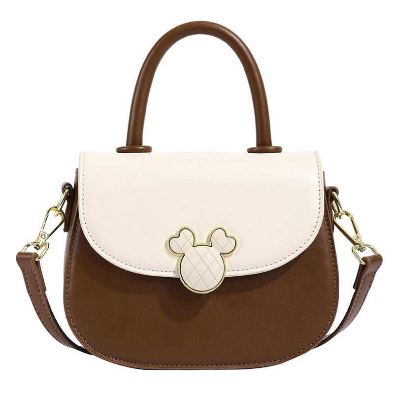 IELGY Women's Shoulder Messenger Bag, Versatile Contrasting Color Personalized Saddle Bag