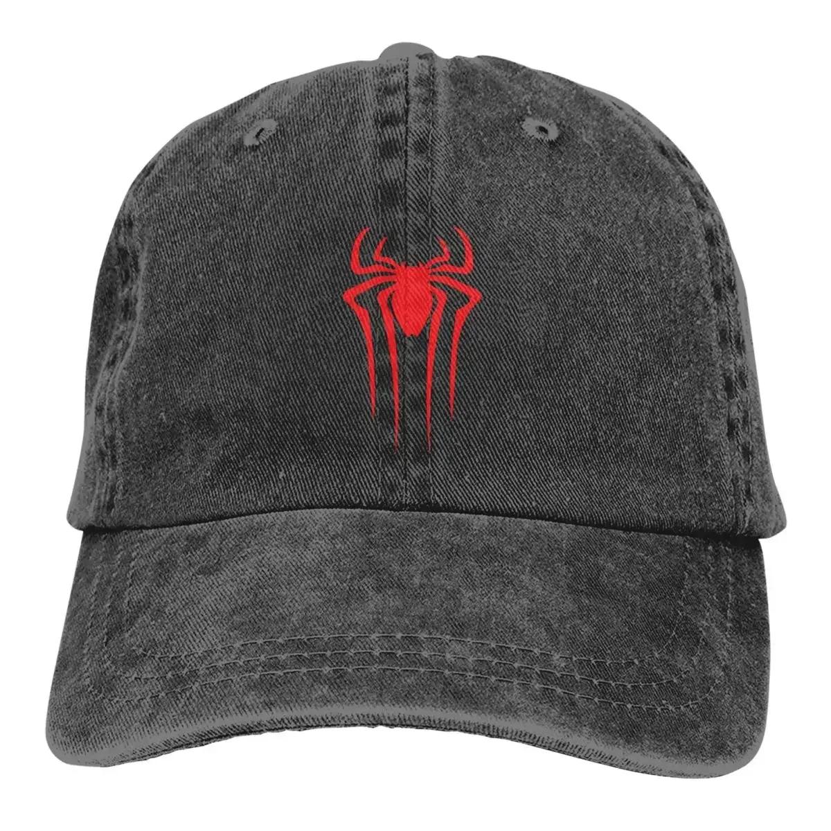

Бейсболка Red Spider Washed Vector Animal Classic Hip Hop Hats Summer Couple Women Kpop Rock Custom Logo Cap Adjustable белый