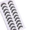 Natrual Long 3D Faux Mink Lash Handmade Fake Eyelash Beauty Eye Makeup Tools  Eye Lash Extension