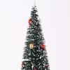 1Pc Desktop Mini Christmas Tree Cedar Tree Snowflake Pine Needle Tree Doll House Festival Tabletop Miniature Snow Decor