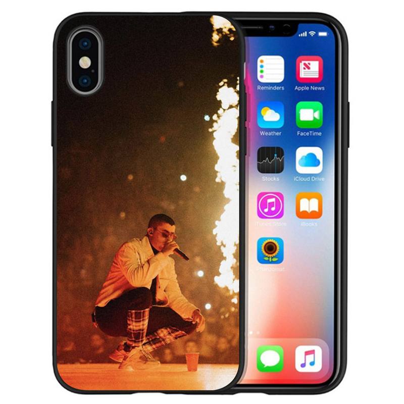 Skydd Bad Bunny Telefonfodral För IPhone 12 Pro X XS Max XR 7 8 Plus IPhone 12 Mini 11 Pro Max SE 2020 Fodral
