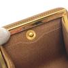 Dior Kisslock coin purse case coin purse Leather Brown/GoldHardware