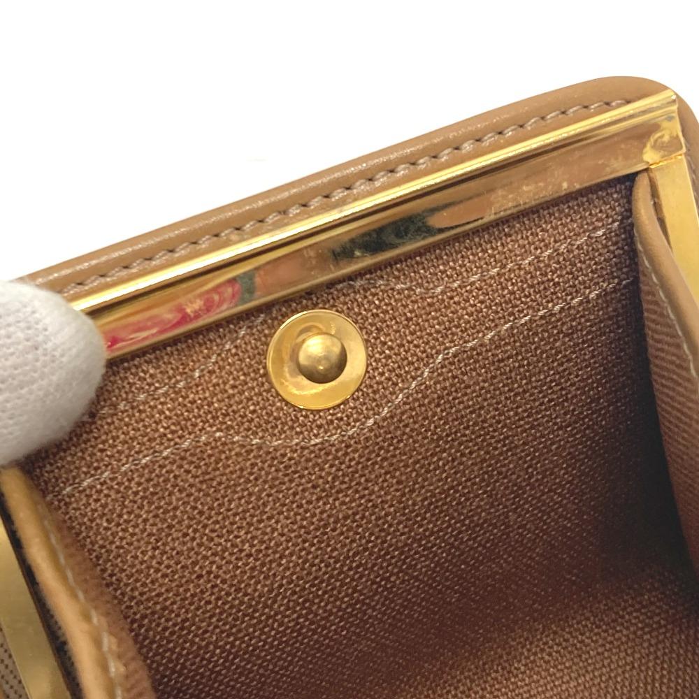 Dior Kisslock coin purse case coin purse Leather Brown/GoldHardware