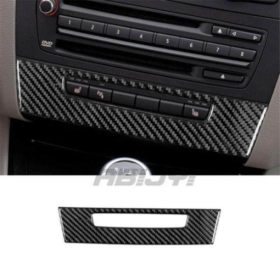 Carbon Fiber Interior Seat Heated Control Cover Trim For BMW 1 Series E82 E88