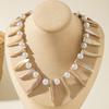 Cross Border Fashion Creativity Between Europe and America, Acrylic Ivory Imitation Pearl Necklace, Women's Jewelry, Niche Exquisite Necklace
