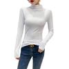 Velvet Thickened German Velvet Base Shirt Solid Color Half Turtleneck Slim Inner Wear New Warm and Long-sleeved Top for Women