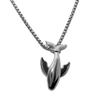 Whale Pendant Necklace Elegant Sweater Chain Long Necklace Statement Necklace Stainless Steel Material for Daily Party