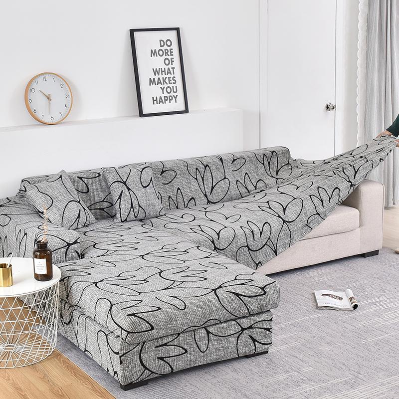Premium Texture Couch Covers for Sectional Sofa Washable Stretch Sofa Covers L Shape Sofa Slipcovers Anti Slip Furniture Protector 1pc
