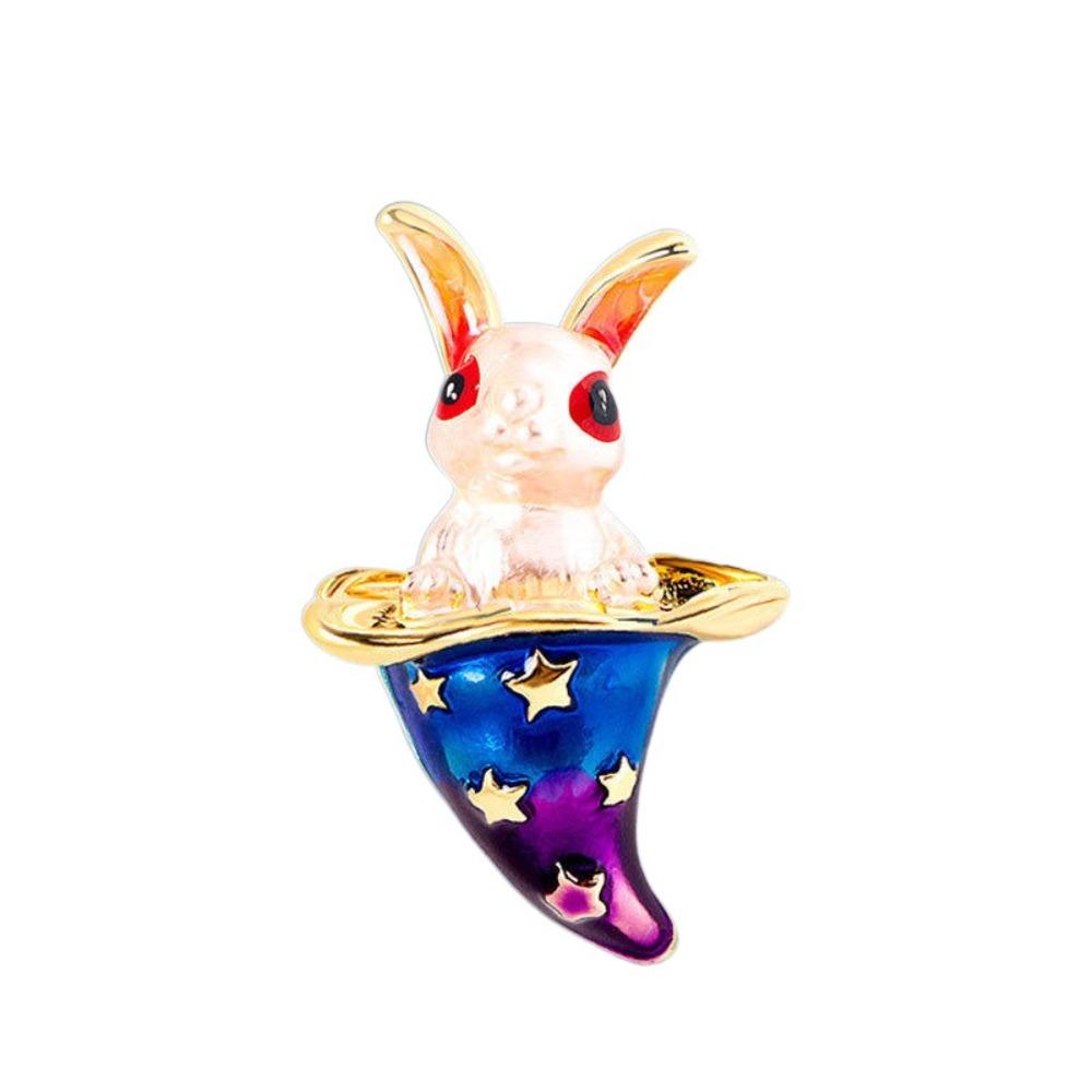

Badge Easter Rabbit Brooches Korean Style Cute Animal Pin Personality Dripping Oil Brooch Daily style B