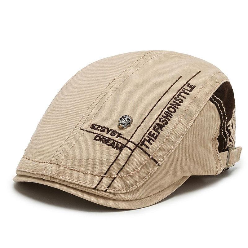 

Spring and Autumn Caps Men and Women Retro Berets Autumn and Winter Travel Caps Forward Hats Adjustable хаки