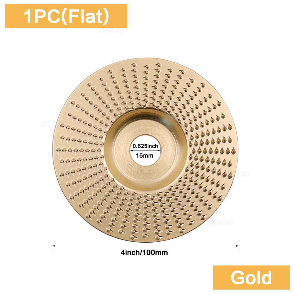 STONEGO Wood Grinding Wheel Angle Grinder Disc Wood Carving Sanding Steel Arc/Flat/Bevel Disc Abrasive Tool