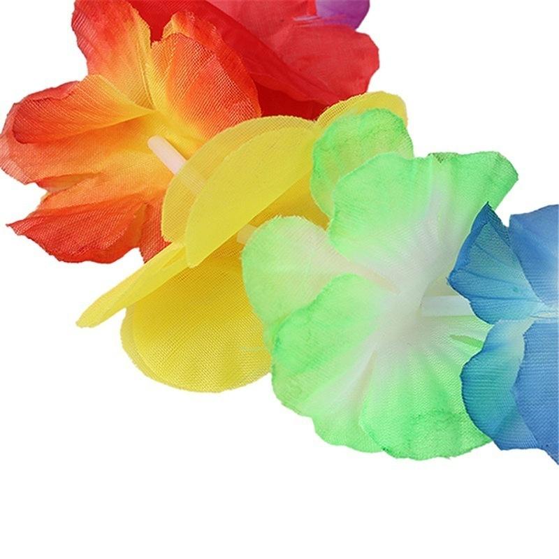 10 ks havajských tropických plážových motivů s květinami lei lei, girlandy s náhrdelníkem a girlandou z květin luau.