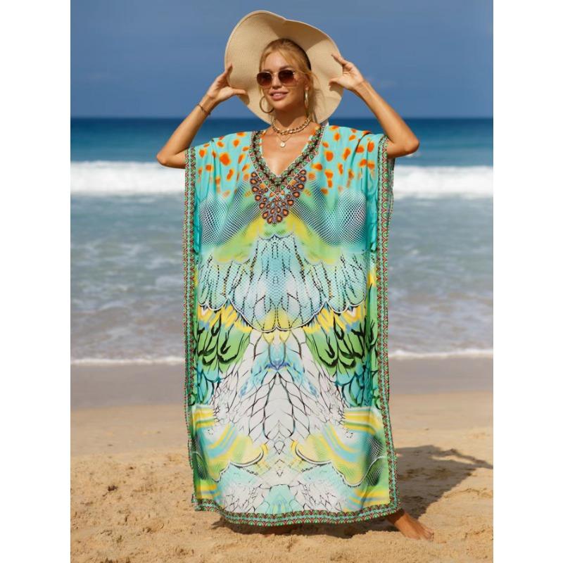 Damskie narzutki plażowe Czeska sukienka plażowa Sukienki w dużych rozmiarach